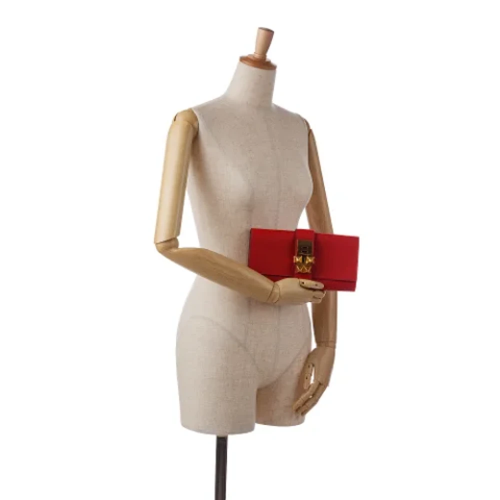 Hermès Vintage Pre-owned Leather clutches Red Dames