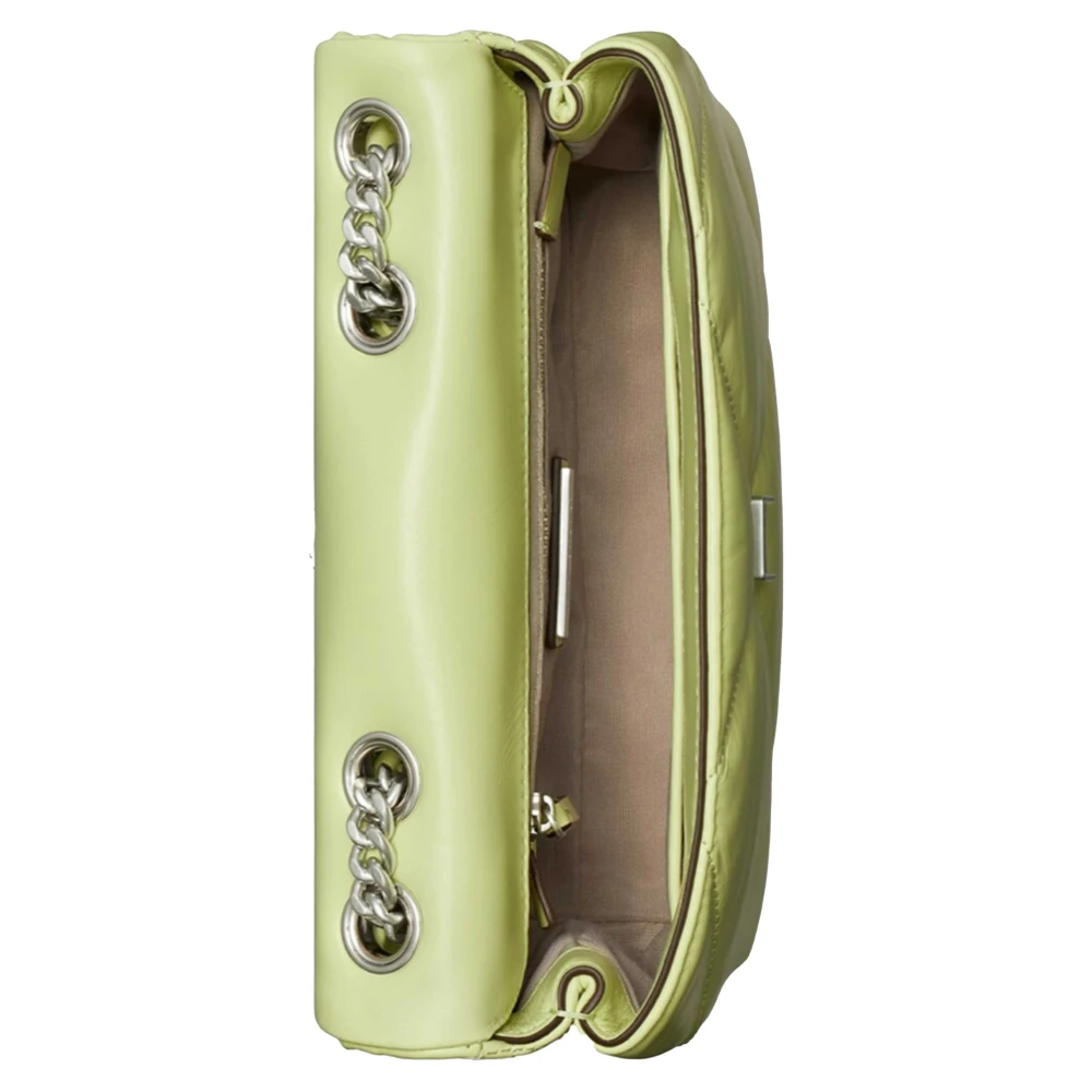 TORY BURCH Gewatteerde Schoudertas met Kettingband Green Dames