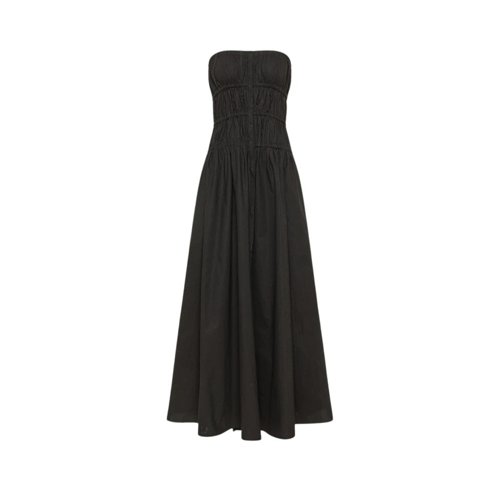 Forte Forte Women's Black Front Buttoned Strapless Midi Dress - Maxi Dresses - M - Dresses