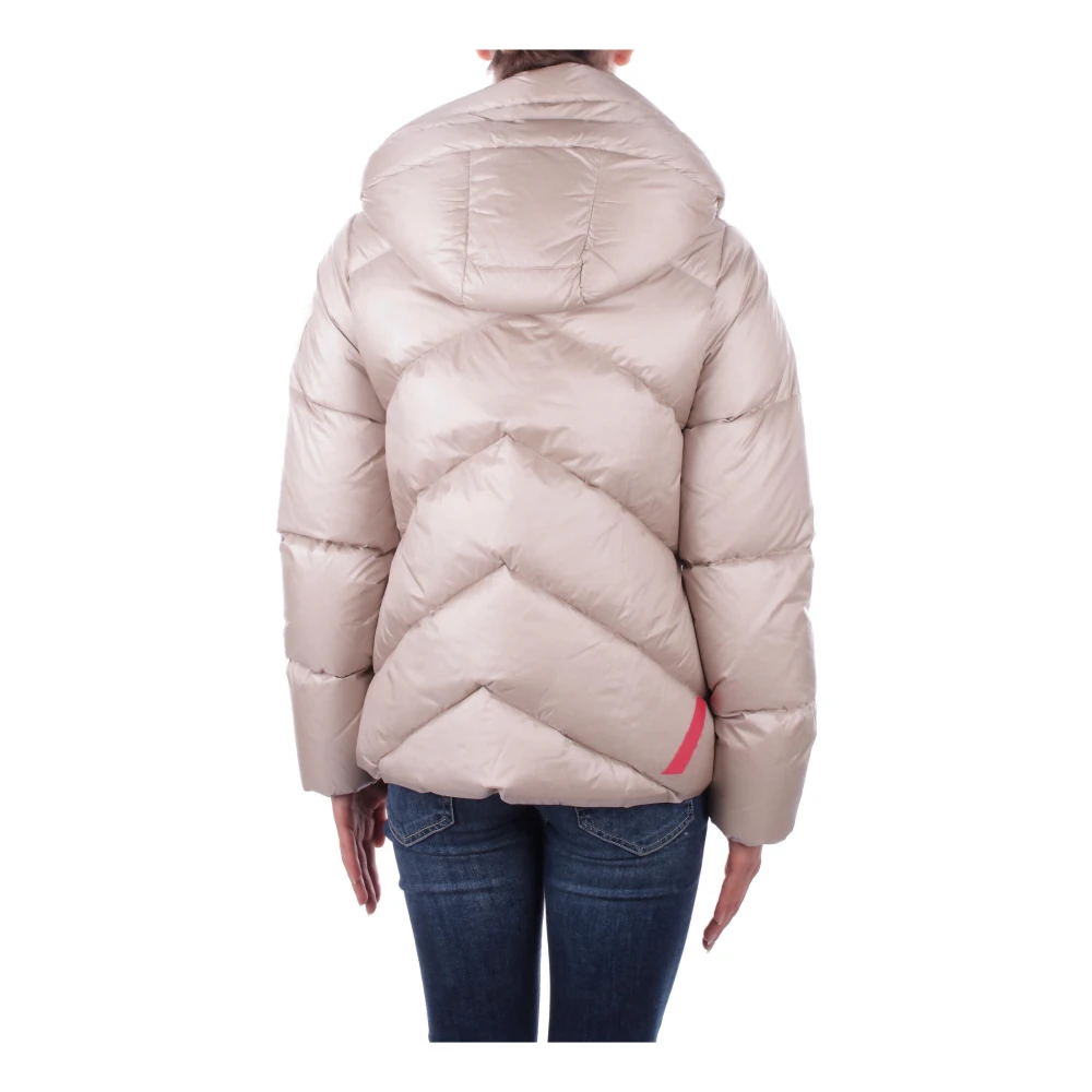 Afterlabel Beige Jas met Capuchon en Rits Beige Dames