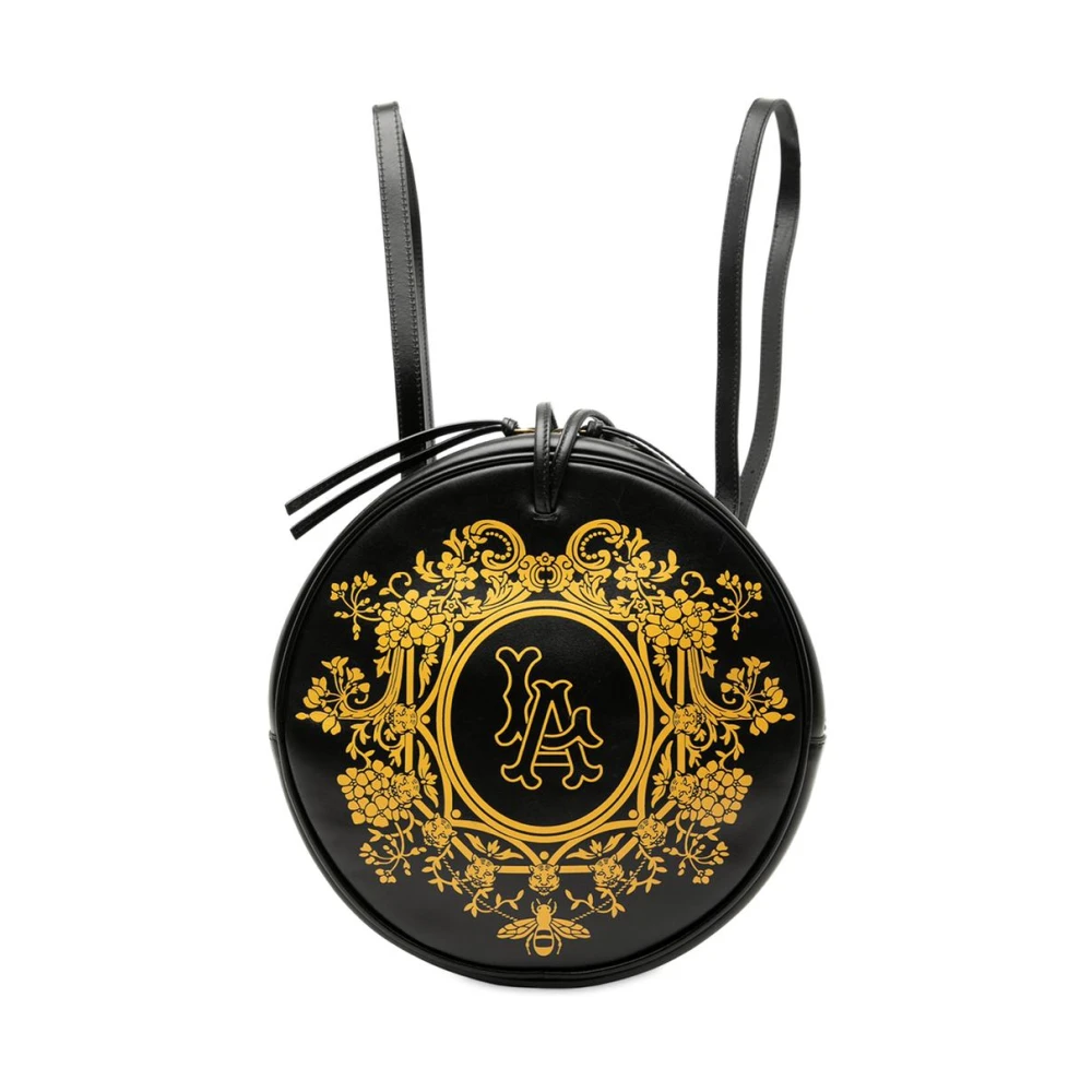 Gucci Vintage Women's Black Pre-Owned Round Backpack