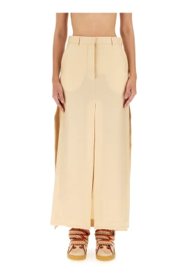 Tailored Long Slit Skirt