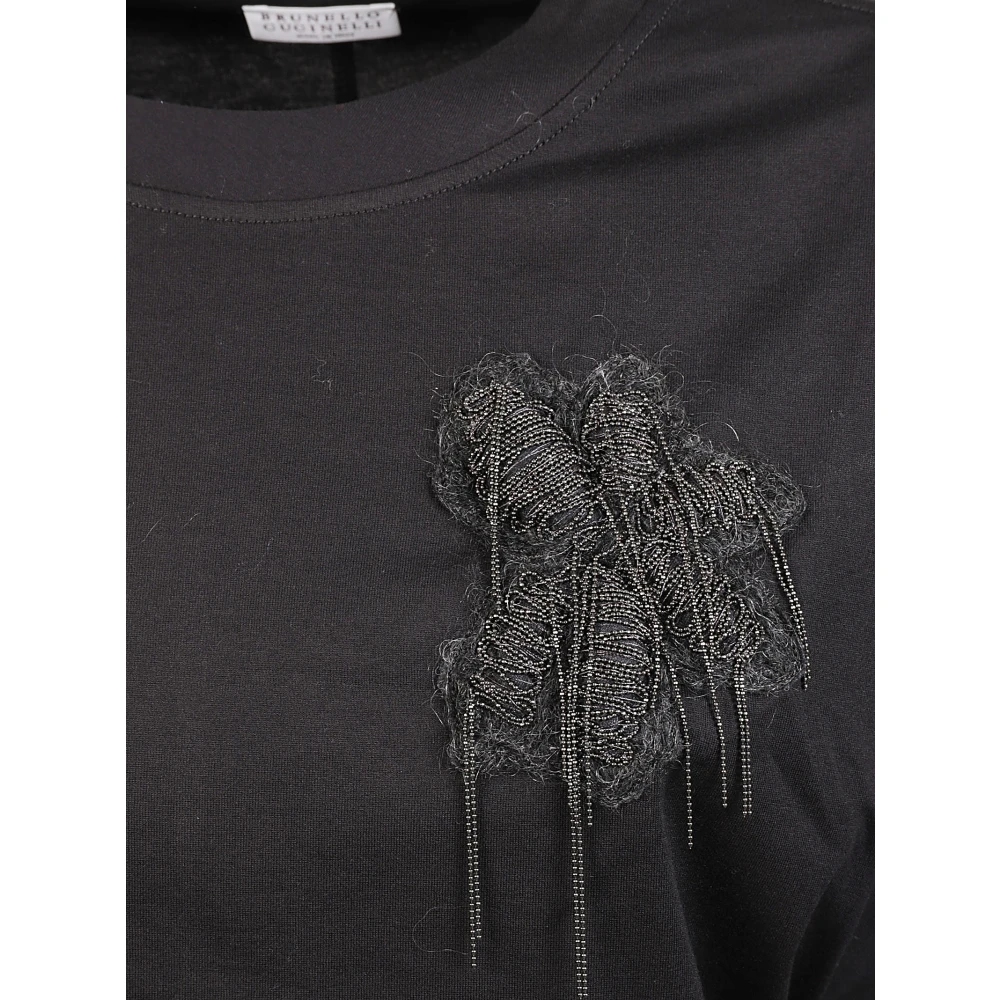 BRUNELLO CUCINELLI Zwarte T-shirt Collectie Black Dames