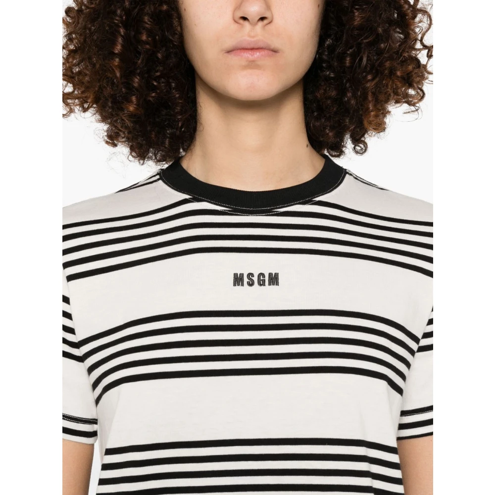 Msgm Wit T-shirt en Polo Multicolor Dames