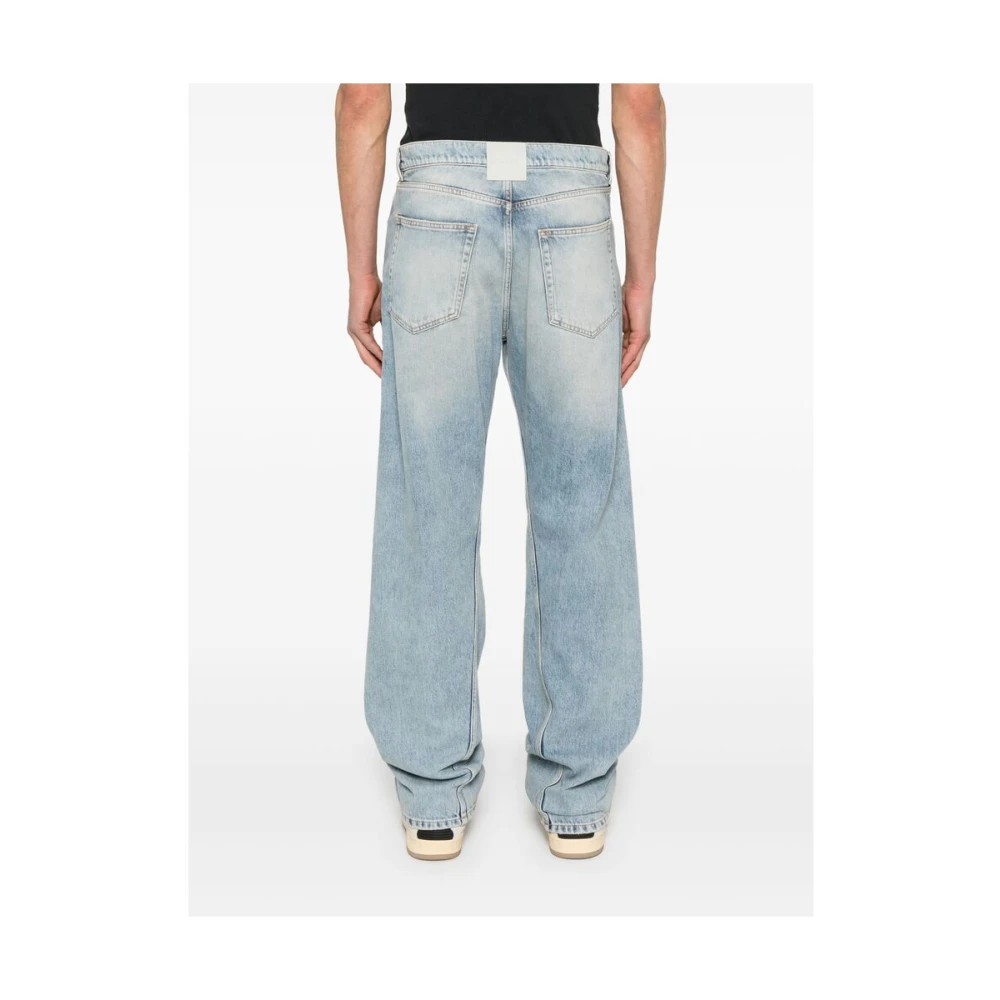 Lanvin Lichtblauwe Klassieke Knoopsluiting Jeans Blue Heren