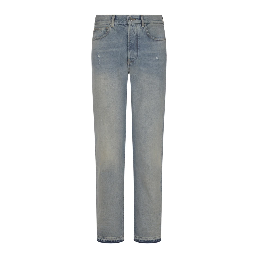 Amiri Blauwe Released Hem Straight Jeans Blue Heren