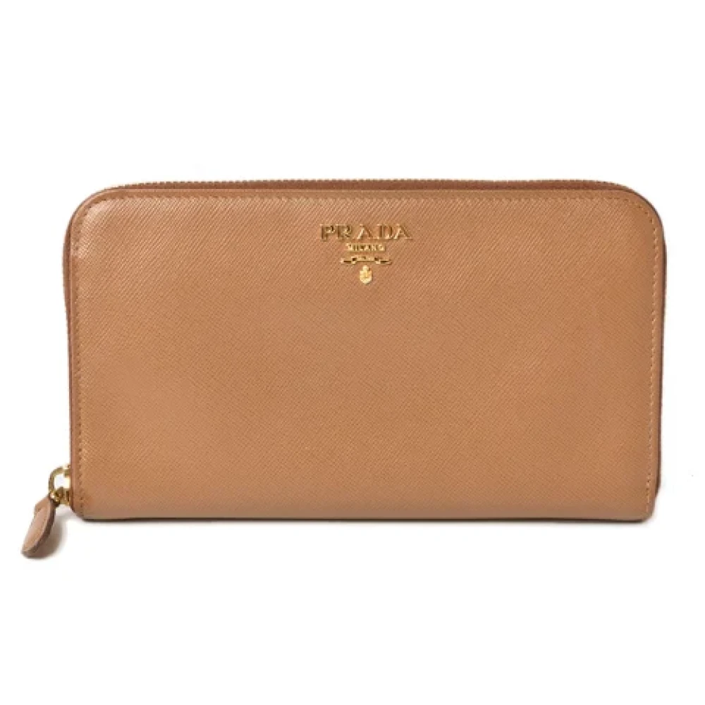 Prada Vintage Pre-owned Leather wallets Brown Dames