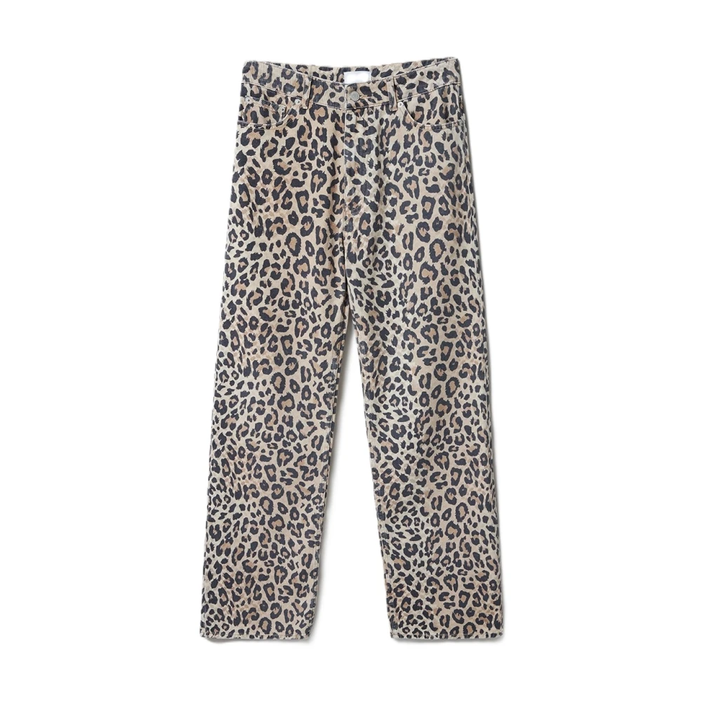 Lala Berlin Hoge Taille Wijde Pijp Broek Brown Dames