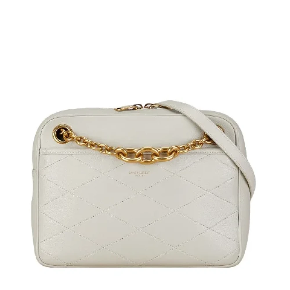 Yves Saint Laurent Vintage Pre-owned Leather shoulder-bags Gray Dames