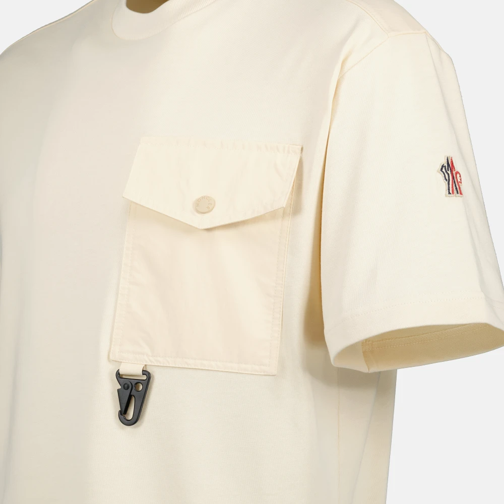 Moncler Beige Zak T-shirt Lente-Zomer 2025 Beige Heren