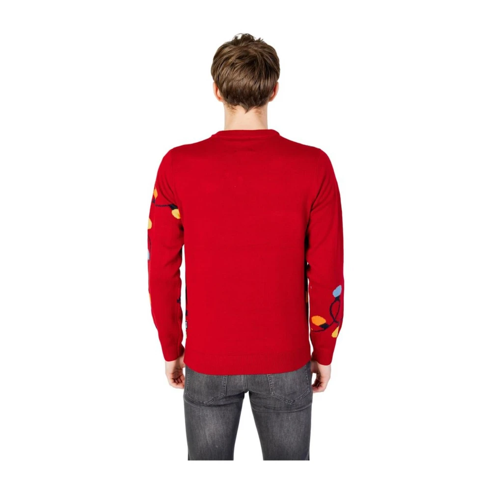 Only & Sons Herfst Winter Acryl Sweater Collectie Red Heren