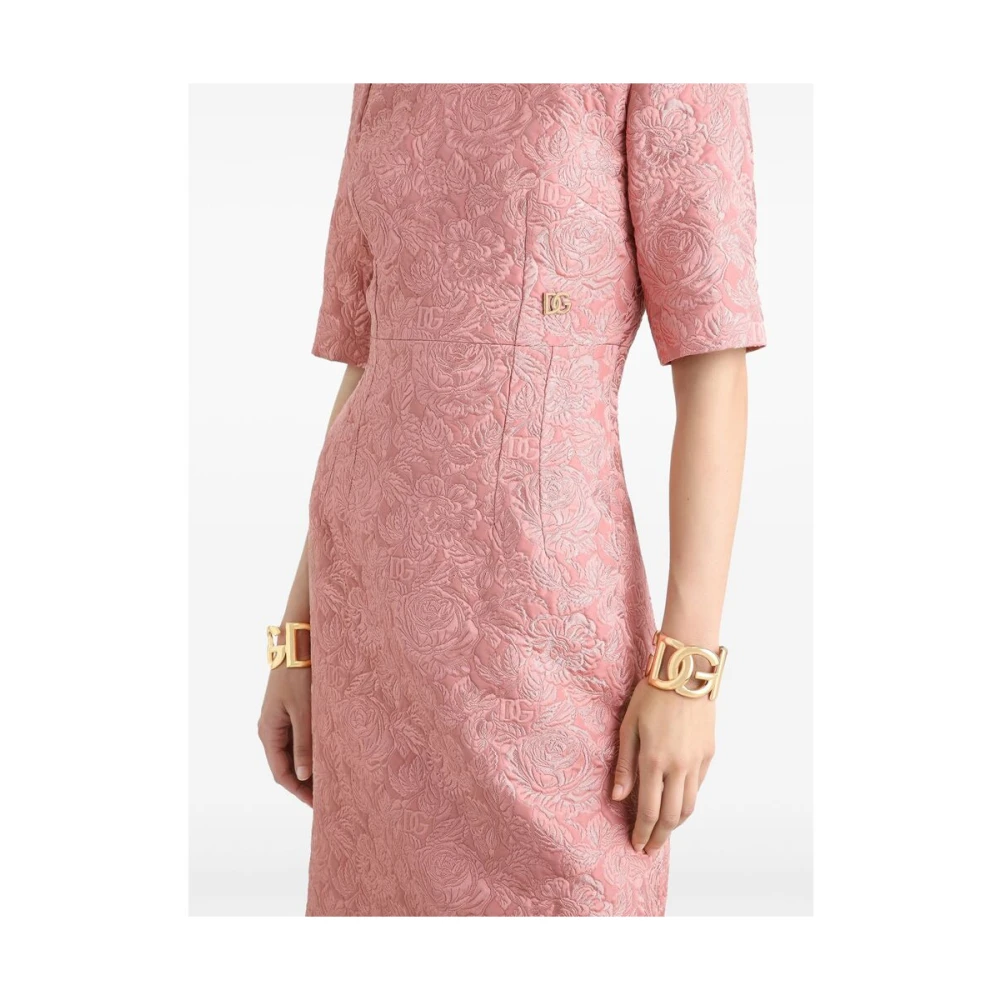 Dolce & Gabbana Roze Elegant Jurk Pink Dames