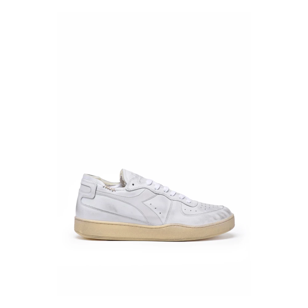 Diadora Basket Row Cut Heren Schoenen Grijs
