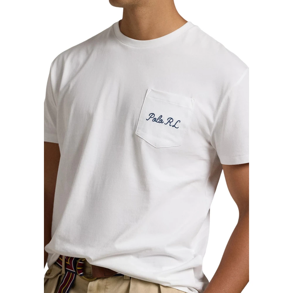 Polo Ralph Lauren Wit Jersey T-shirt 710951623001 White Heren