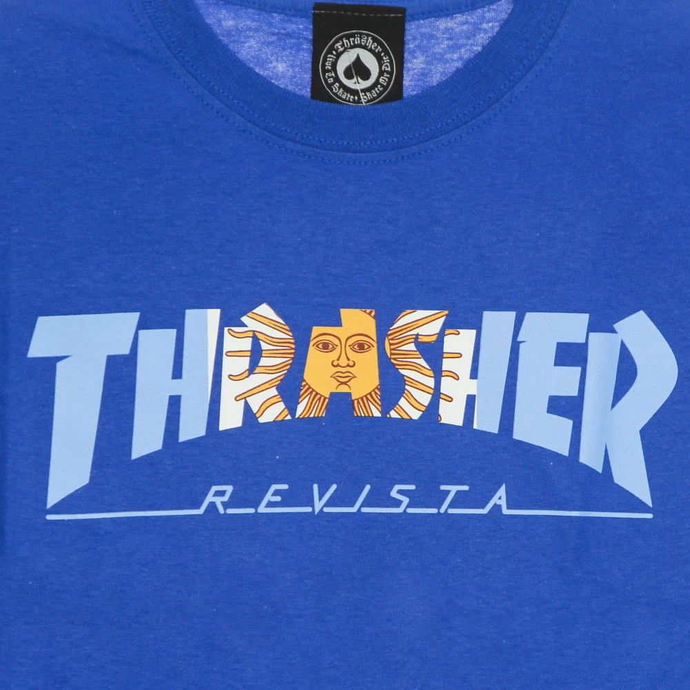 Thrasher Argentijnse Stijl Heren T-shirt Blue Unisex