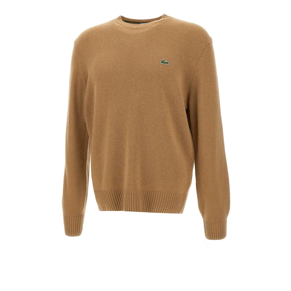 Lacoste Heren Woltrui Bruin Ronde Hals Brown Heren