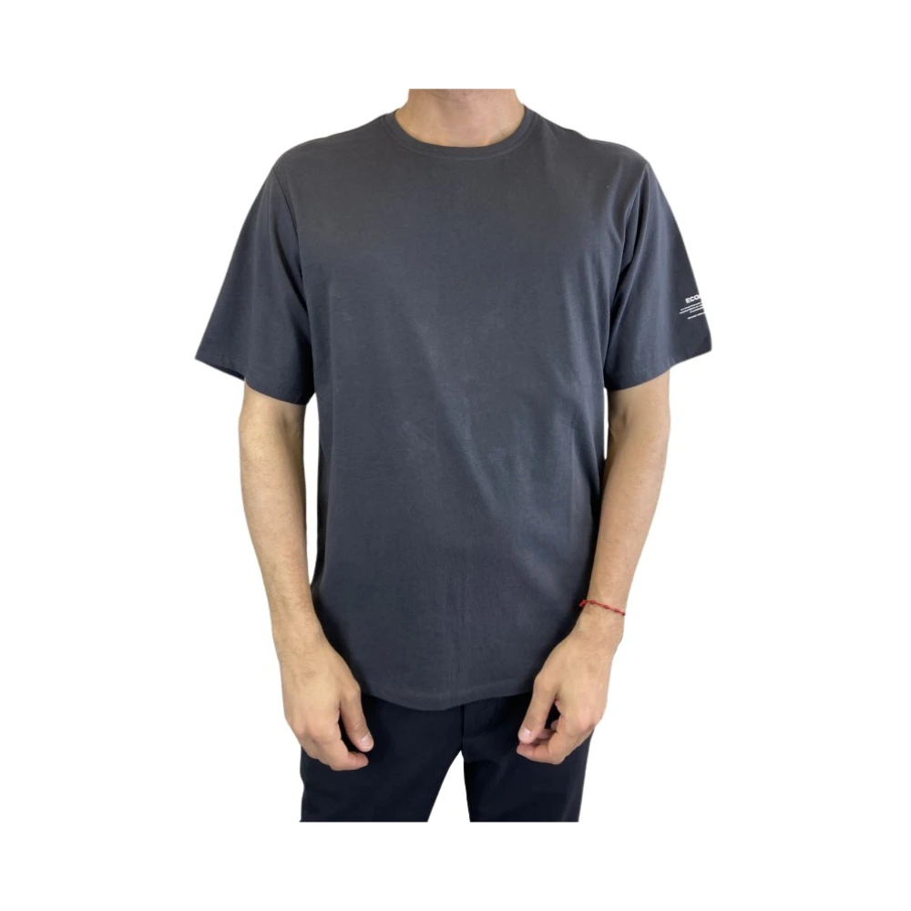 Ecoalf Korte Mouw T-shirt met Rugontwerp Blue Heren