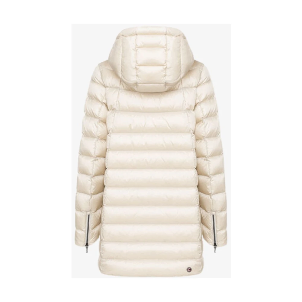Colmar Iridescent donsjack met vaste capuchon White Dames