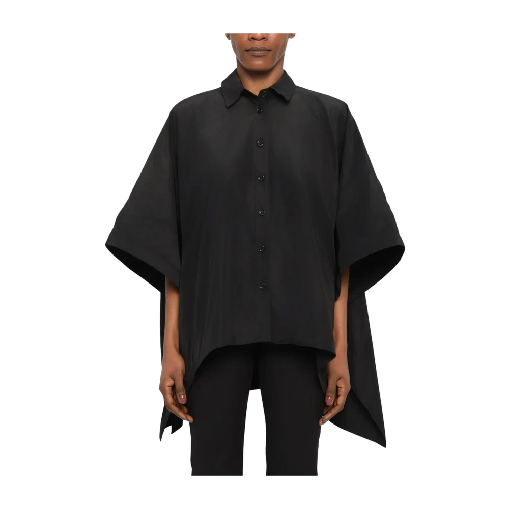 Aspesi Wide Sleeve Shirt Tarita Black Dames