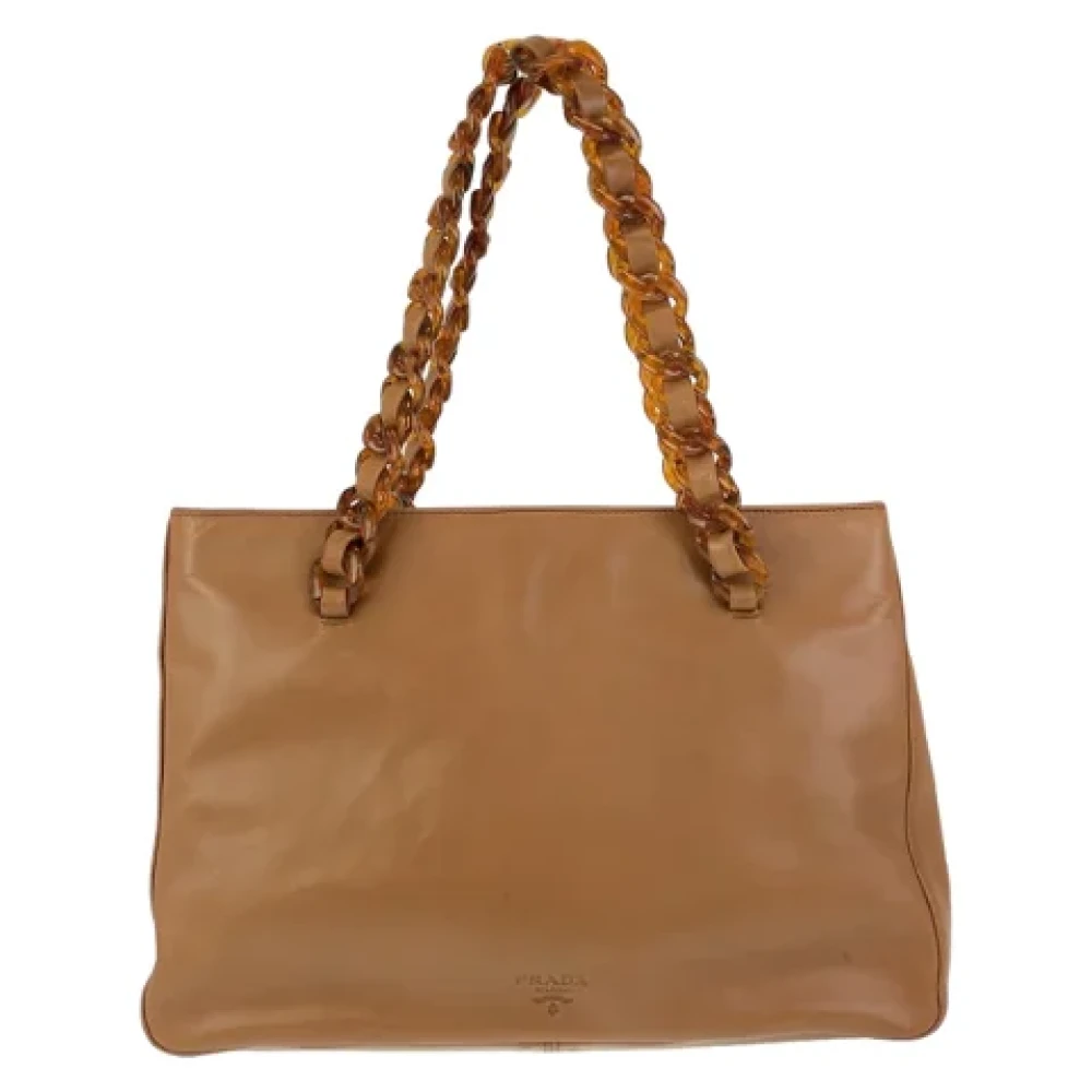 Prada Vintage Pre-owned Leather prada-bags Brown Dames