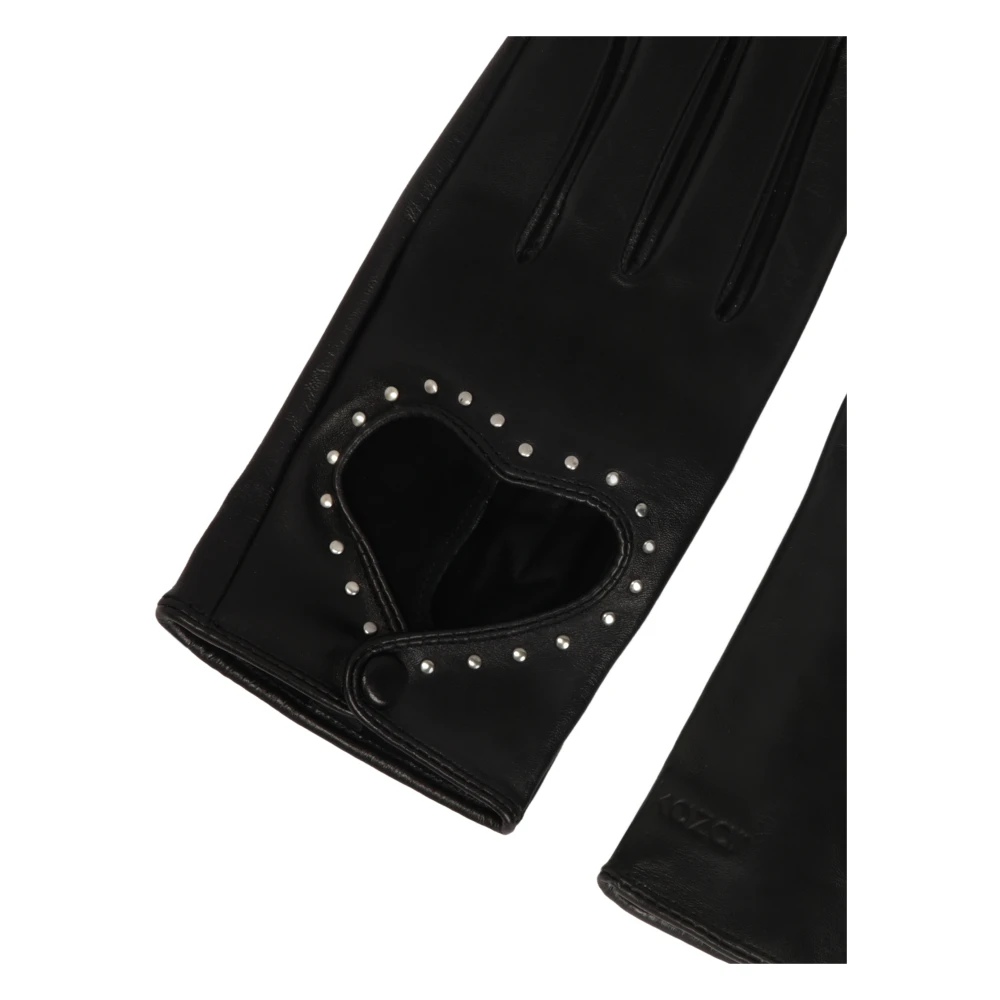 Kazar Zwarte touchscreen handschoenen met hartuitsparing Black Dames