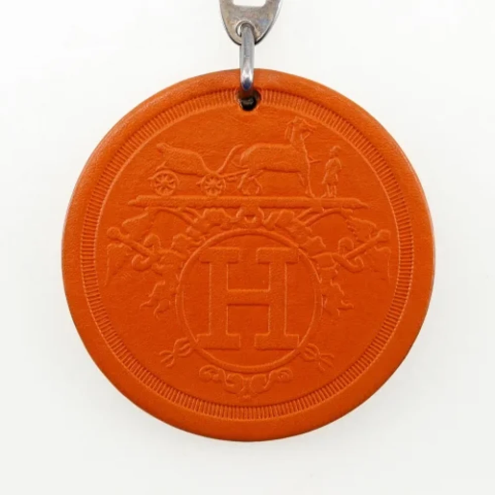 Hermès Vintage Pre-owned Leather key-holders Orange Dames