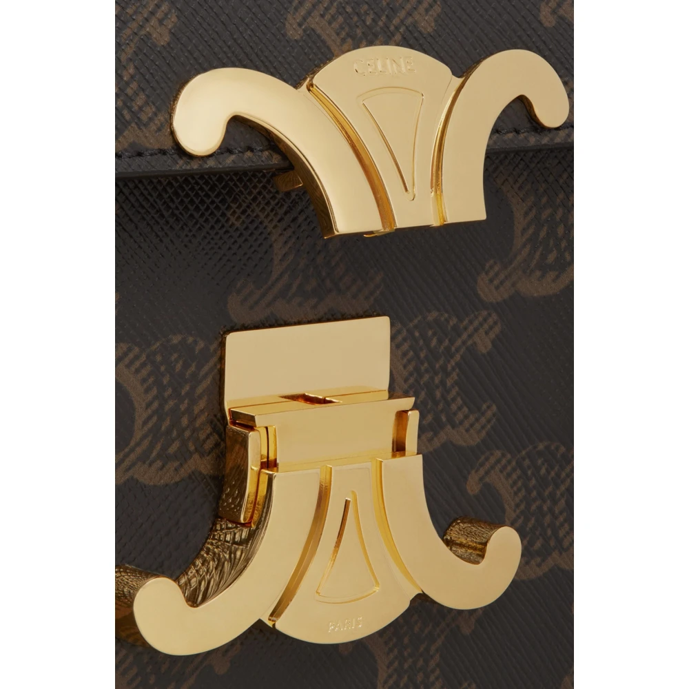 Celine Triomphe Canvas Schoudertas Brown Dames
