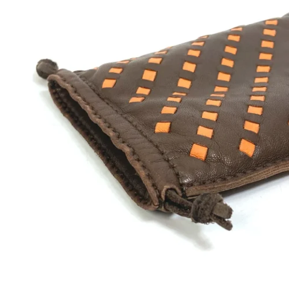 Hermès Vintage Pre-owned Leather pouches Brown Dames