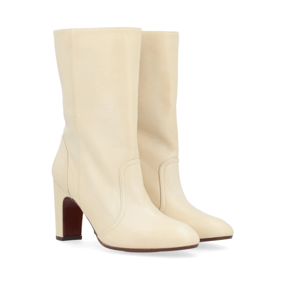 Chie Mihara Ivoorleren Enkellaars Eyta Beige Dames