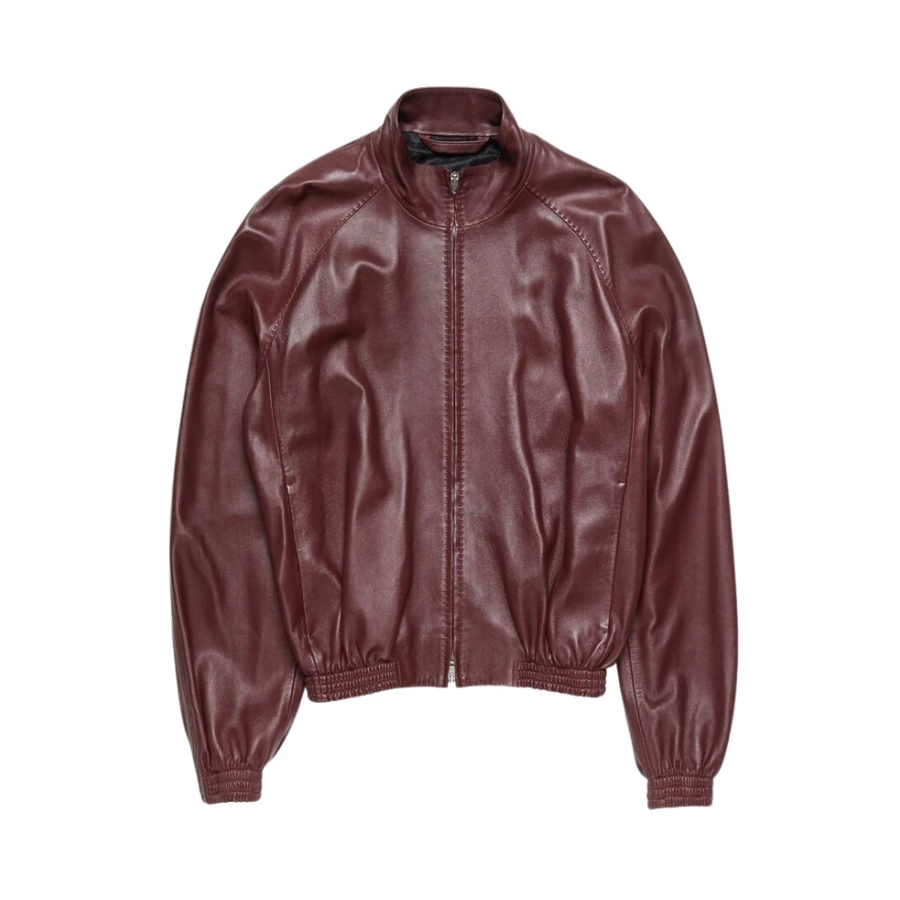 Acne Studios Men's Brown Leather Jackets, L, Leather Jacket