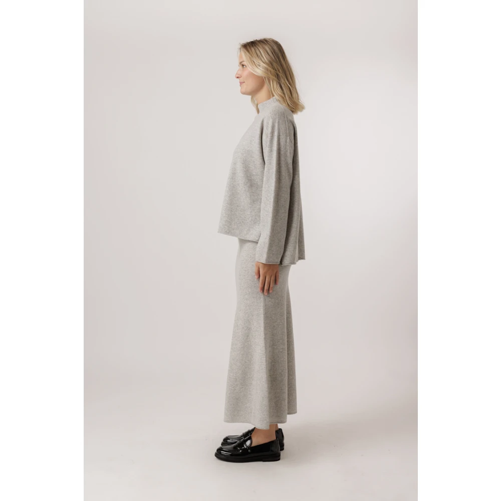 drykorn Grijze Maxi Rok met Elastische Tailleband Gray Dames