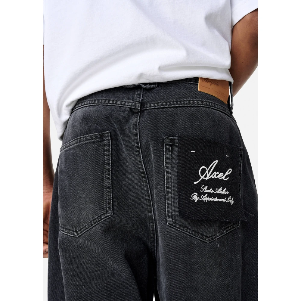 Axel Arigato Geborduurde relaxte jeans Gray Heren