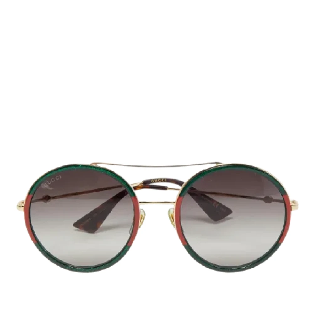Gucci Vintage Pre-owned Acetate sunglasses Red Dames