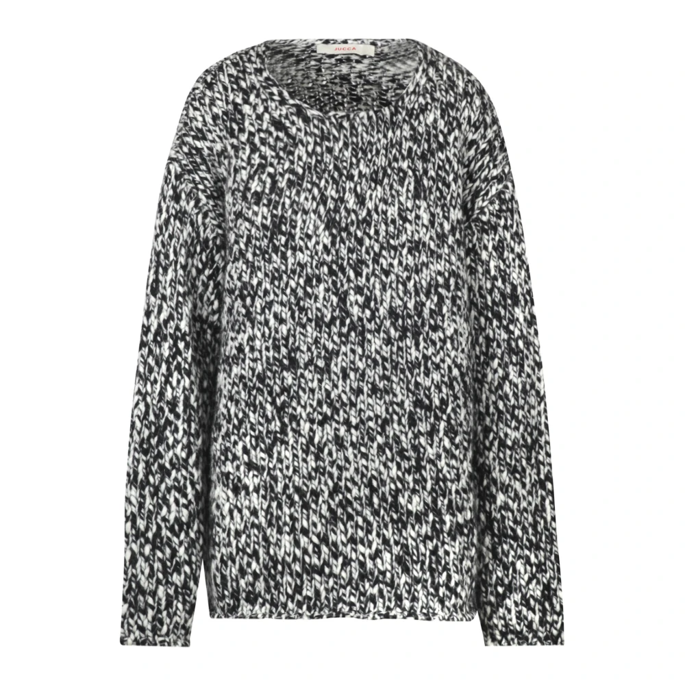 Jucca Wollen Ronde Hals Trui Black Dames