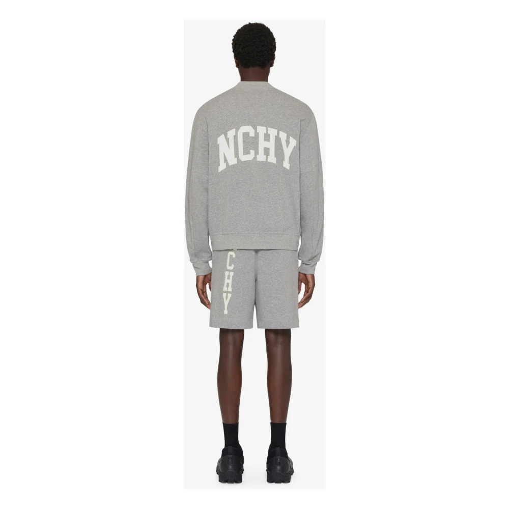 Givenchy Grijze Varsity Fleece Jas Gray Heren