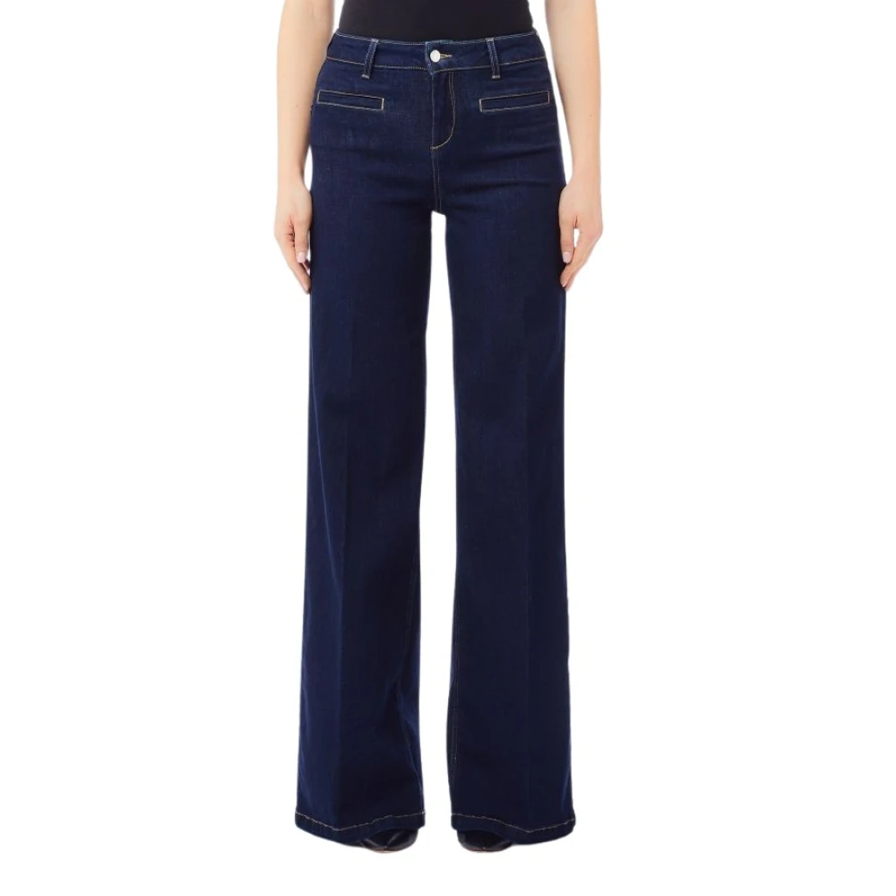 Liu Jo Donna Blu Pantaloni Ampi