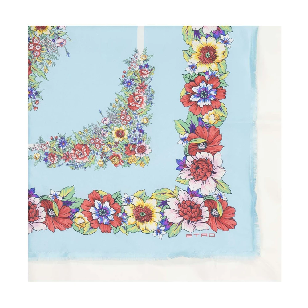 ETRO Zijden sjaal met bloemenpatroon Multicolor Dames