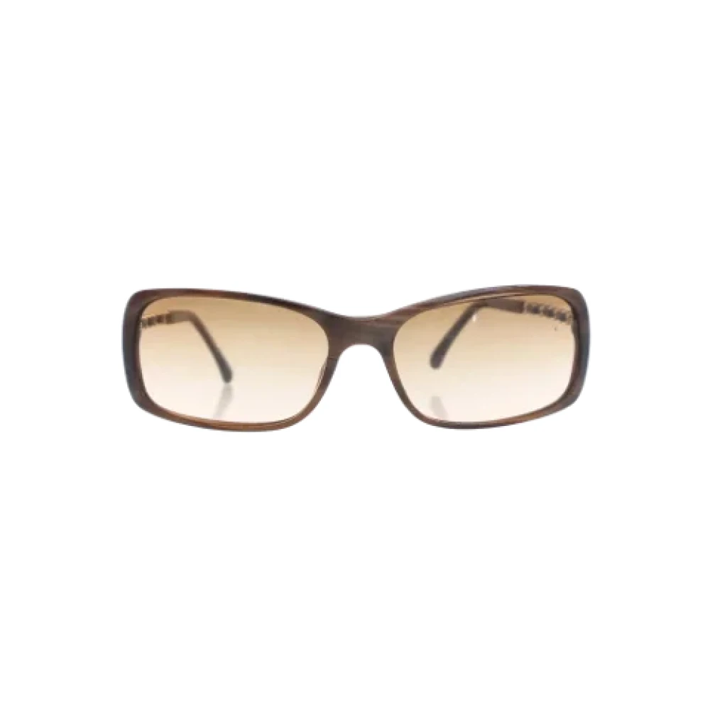 Chanel Vintage Pre-owned Plastic sunglasses Black Dames