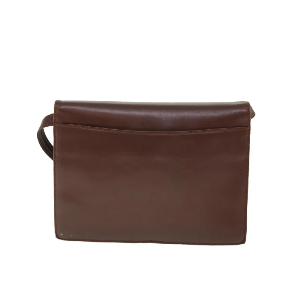 Valentino Vintage Pre-owned Leather shoulder-bags Brown Dames