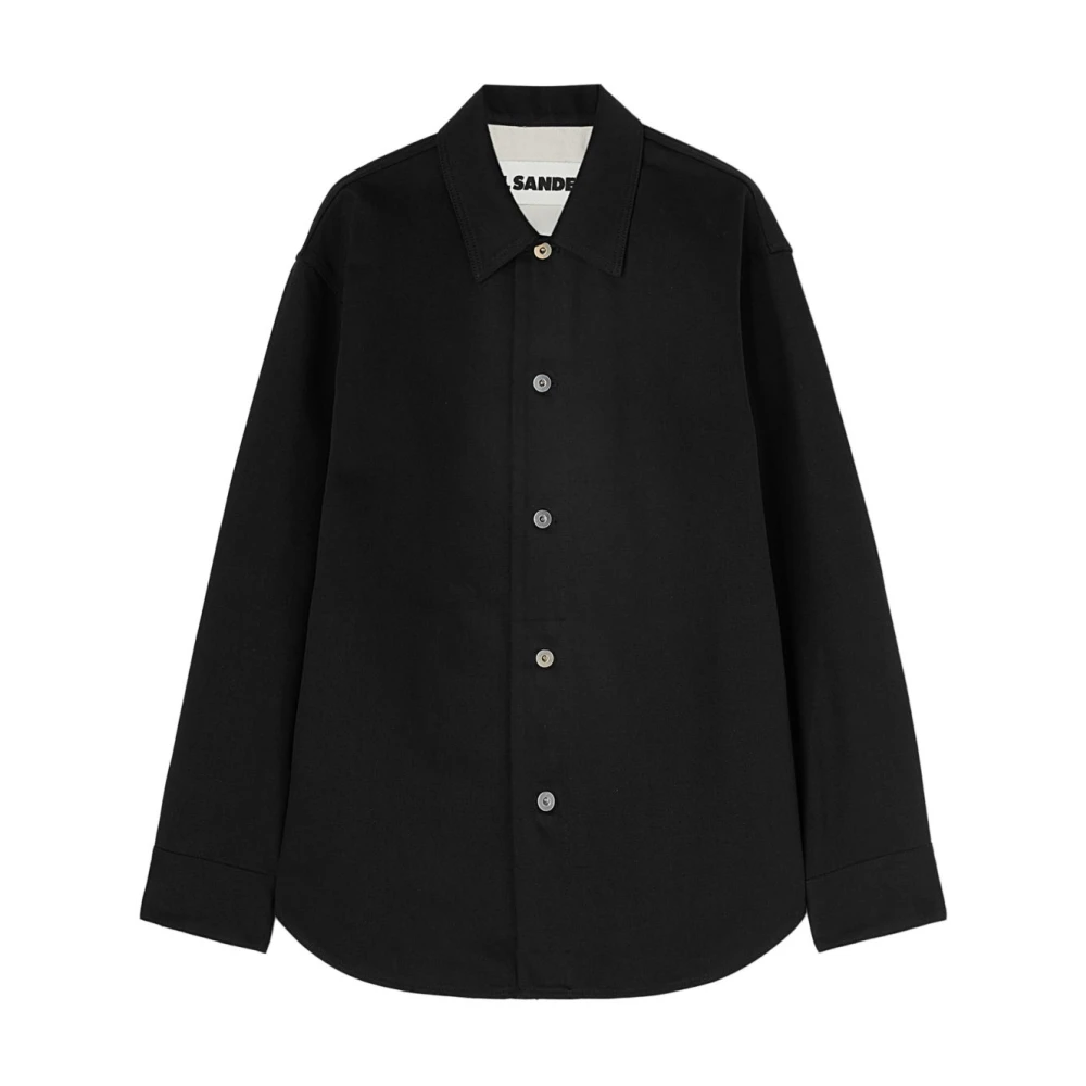 Jil Sander Men's Black Light Jackets,, Cotton Shirt For Men Medium