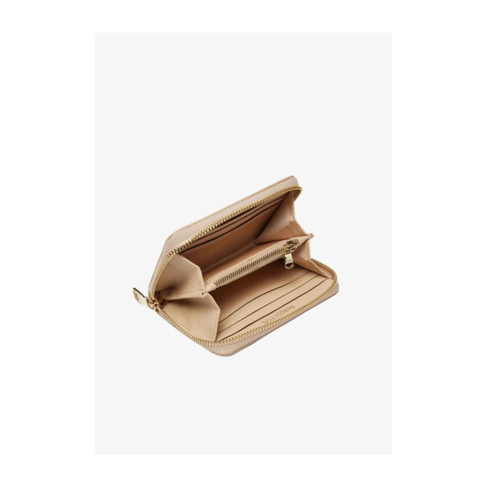 PATRIZIA PEPE Beige Leren Portemonnee met Ritssluiting Beige Dames