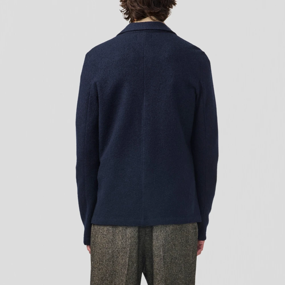 Nn07 Merino Wol Navy Blauw Blazer Jas Black Heren