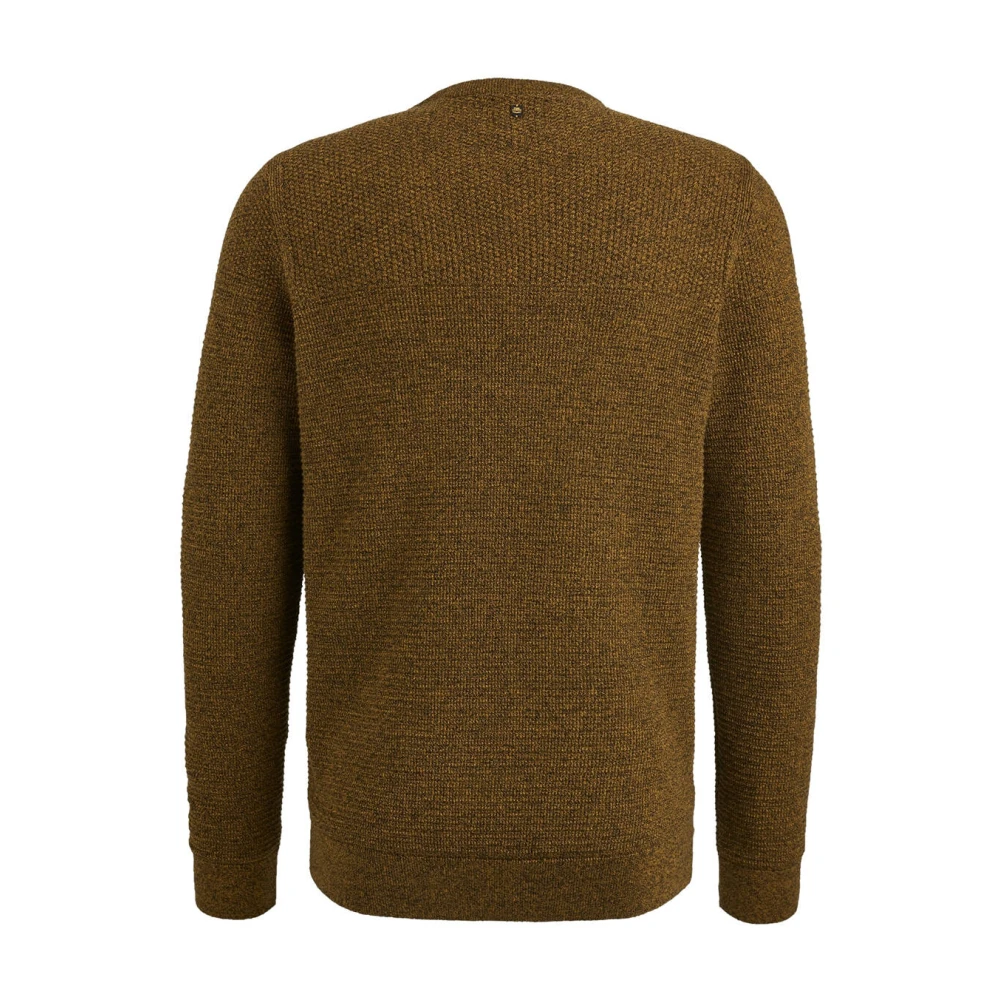 PME Legend Katoen Mouline R-Hals Pullover Brown Heren