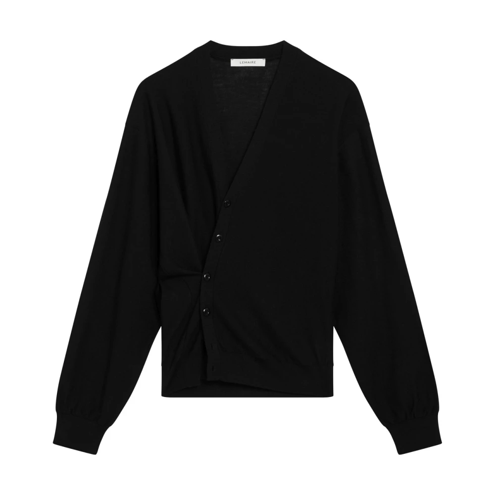 Lemaire Men's Black Cardigans, Xl, Twisted Cardigan