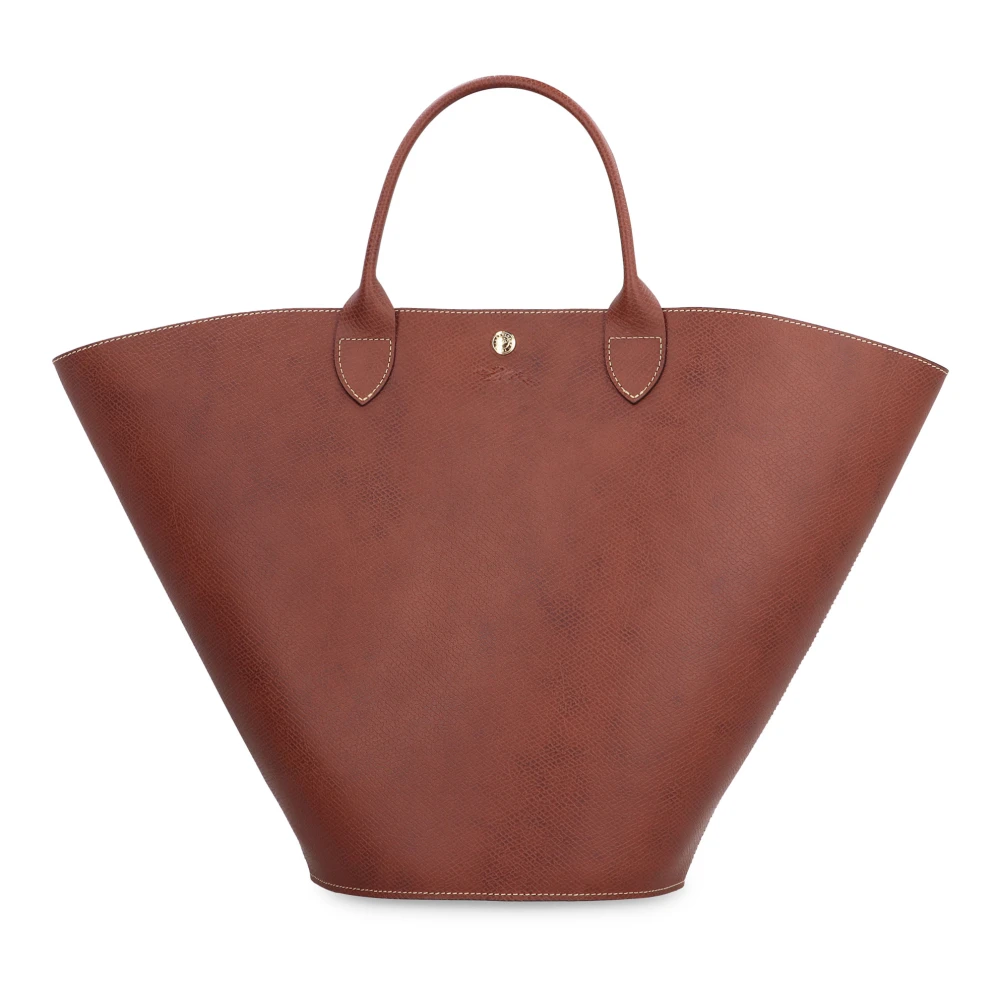 Longchamp Women's Brown Smooth Leather Tote Bag
