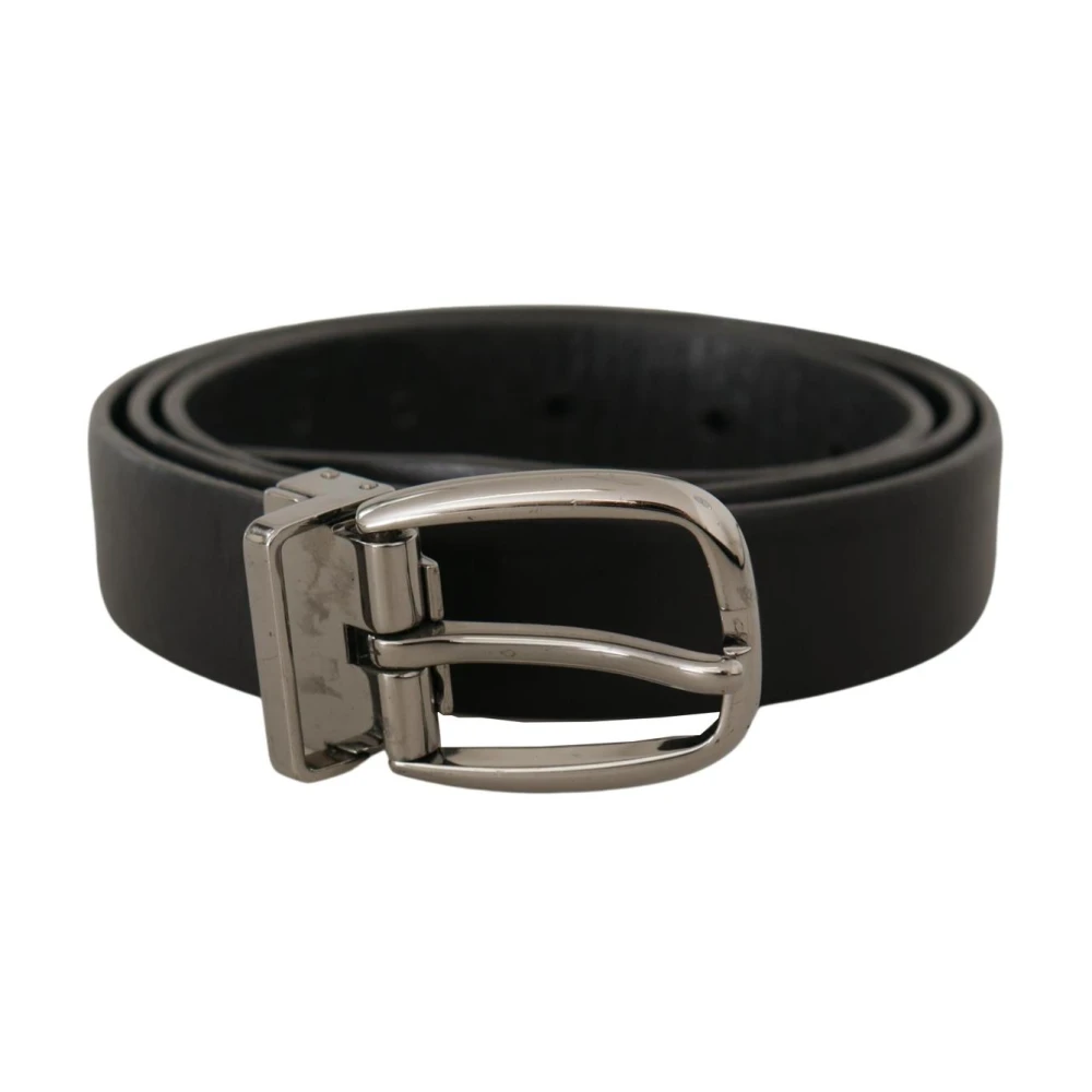 Dolce & Gabbana Men's Black Classic Leather Belt Stylish Design - Belts - One Size - Accessories