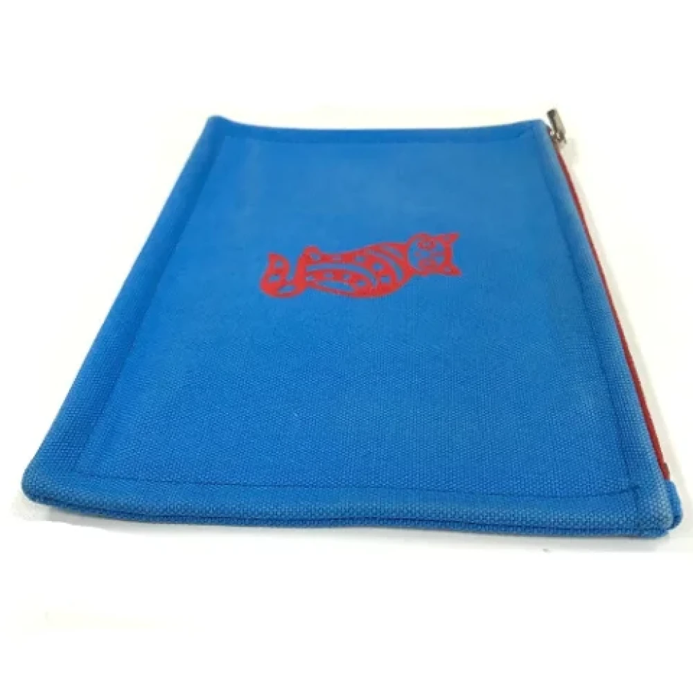 Hermès Vintage Pre-owned Fabric pouches Blue Dames