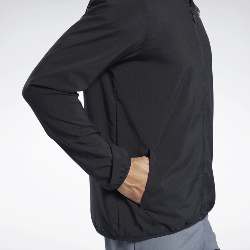 Reebok Geweven jack voor training Black Heren