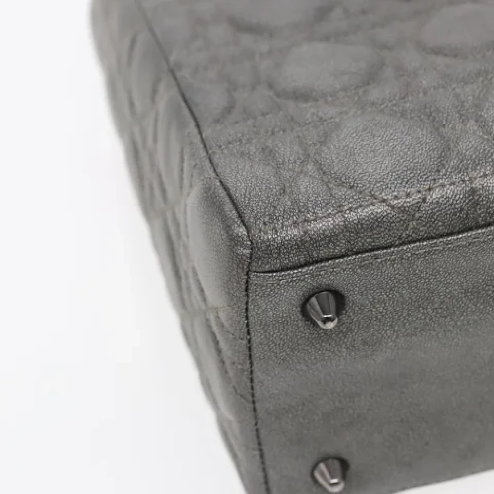 Dior Vintage Pre-owned Leather dior-bags Gray Dames