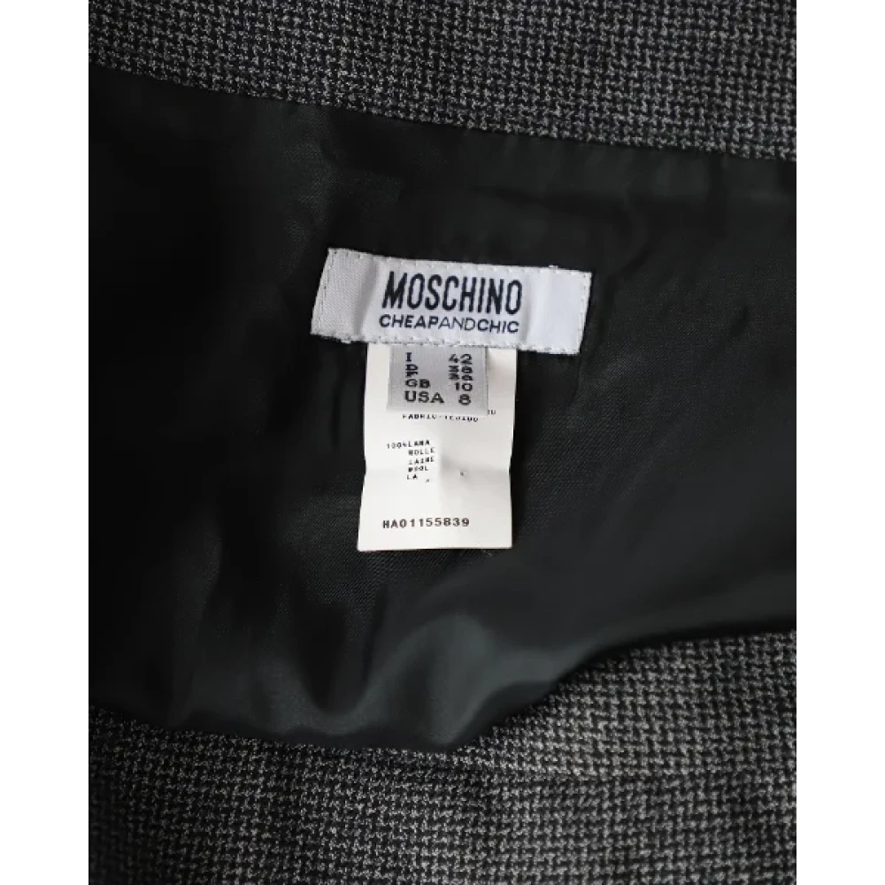Moschino Pre-Owned Pre-owned Wool bottoms Gray Dames